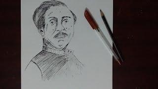 How to draw Bangabandhu Sheikh Mujib (step by step)