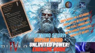 Lightning STORM DRUID - NEW BEST ENDGAME Human Druid? GAUNTLET READY! Diablo 4 Season 3 Build Guide