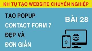 [Bài 28]  Hướng Dẫn Tạo Popup Contact Form 7 Đẹp và Đơn Giản