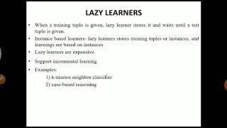 Lazy learner