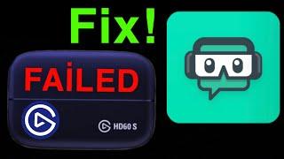 STREAMLABS OBS ELGATO GAME CAPTURE CARD NOT DETECTED DOESNT WORK FIX