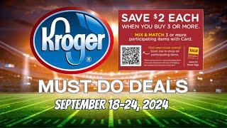 *2 Freebies + Glitch* Kroger MUST DO Deals for 9/18-9/24 | Mega Sale, Weekly Digitals, & MORE