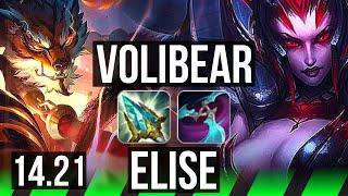 VOLIBEAR vs ELISE (JGL) | 6/0/7, Dominating | EUW Grandmaster | 14.21