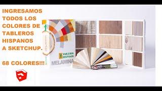 Colores de melamina para Sketchup actualizado (Tableros Hispanos 2020)