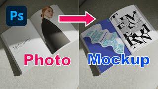 Photoshop tutorial || Convert a  photo to  mockup template with photoshop