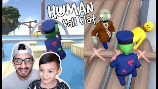 Zombies en el Mundo de Plastilina | Aventura en Human Fall Flat | Juegos Karim Juega