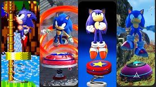 Evolution of Sonic bouncing on a spring (1991-2022)