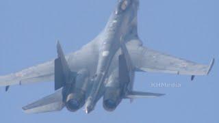 Su-35S Falocns of Russia single display at MAKS 2019 air show