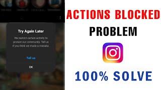 Instagram Action Blocked Error Fix 100%