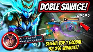 ENEMIES CAN'T BELIEVE HER DAMAGE! SELENA TOP 1 GLOBAL 92.2% WINRATE | MOBILE LEGENDS