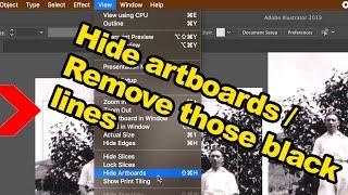 How To Hide Artboards And Remove Black Edges In Illustrator