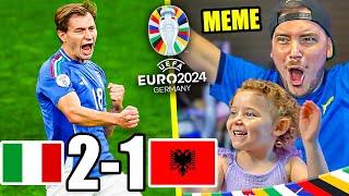 ITALIA vs ALBANIA 2-1 - EURO 2024 REAZIONE del WEB ai MEME! (con mia figlia e mia moglie)