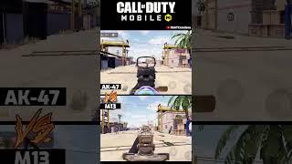  AK 47 VS M13 In Call Of Duty Mobile #shorts #trending #viral