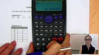 Finding the Mean - Casio Calculator