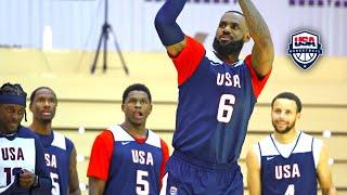 Team USA Basketball Practice Before Exhibition Game vs. Nikola Jokic & Team Serbia! LBJ,Curry,JT,AD