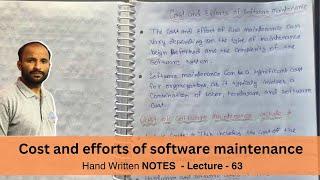 Cost and efforts of software maintenance in Software Engineering - Technical & Non Technical Factor