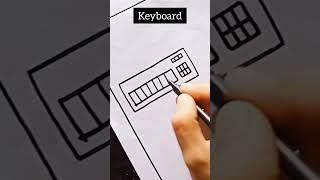 Input device of computer| key board drawing | school project #shorts #youtubeshorts #viral #art