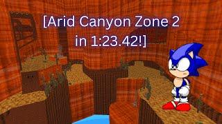 SRB2: Arid Canyon Zone 1 Sonic in 1:23.42! [V. 2.2.10]