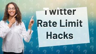 How do I bypass Twitter rate limit?