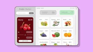 JavaFX UI: Fruits Market Design & Dynamic GridPane