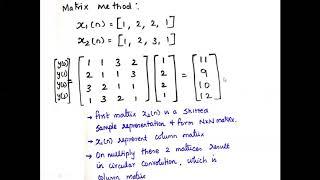 Circular Convolution of two sequence using  time domain method