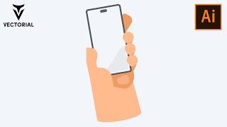 How to Create a Pro-Level Hand Holding Smartphone Vector in Adobe Illustrator