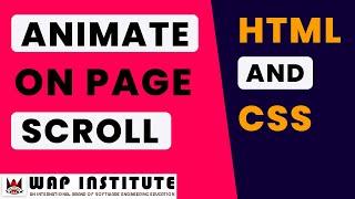 wow.js tutorial in hindi | how to animate html elements on webpage scroll in hindi