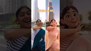 Original Vs AI - Pushpa2 #jodistep #dance #ai #trending #rashmika @VibesofAI