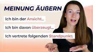 Redemittel: EIGENE MEINUNG ÄUßERN / DISKUSSION (Deutsch lernen professionell B2, C1, C2)