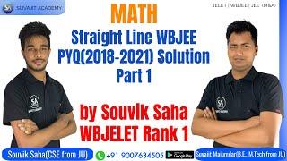 Math Straight Line WBJEE PYQ(2018-2021) Solution Part 1 | JELET | WBJEE | JEE  (M&A)