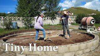 BUILDING OUR NEW TINY HOME | Starting our easy DIY Mongolian Ger foundation