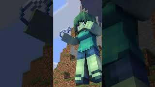 Minecraft Zombie Girl Falling - minecraft animation #shorts