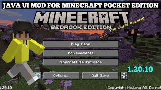 JAVA UI MOD FOR MINECRAFT POCKET EDITION 1.20.10 | 2023 |