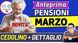 INPS️ PENSIONI MARZO 2024ANTEPRIMA CEDOLINO NOVITà CIRCOLARE IRPEF AUMENTI NETTI IMPORTI DETTAGLIO