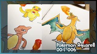 Charmander,  Charmeleon, Charizard | Pokemon Gen 1 Skizzenbuch | retolki Art