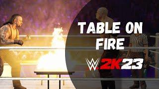 How to Set a Table on Fire in WWE 2k23 (Xbox, Playstation, PC)