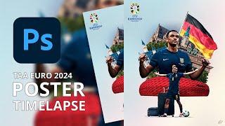 Photoshop time lapse: Euro 2024 poster design / Trent Alexander Arnold