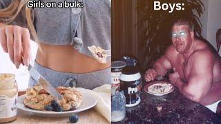 Girls bulking vs Boys bulking