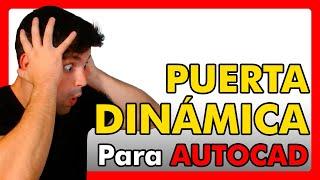  Dibujar PUERTA en AutoCAD [Bloque Editable Completo]