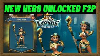 New Hero Unlocked As F2P Lords Mobile Twilight Priestess Kingdom paragon Rewards #Lordsmobile