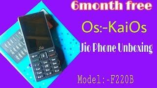 Jio phone unboxing_model f220B jio free 6month