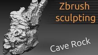 Zbrush sculpting. Smooth timelapse  - prop Rock