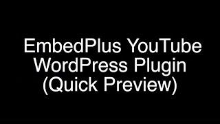 YouTube WordPress Plugin