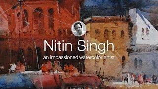 Indian watercolour painting by Nitin Singh