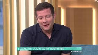Barry Humphries praises brave Dermot O'Leary for coming out