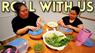 Giant Shrimp Spring Rolls Mukbang + Pork Belly 먹방 Cooking + Eating Show!