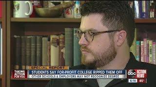 Tampa man 'living nightmare' after enrolling at for-profit school a decade ago