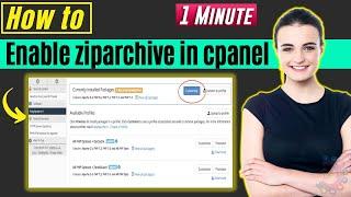 How to enable ziparchive in cpanel 2024