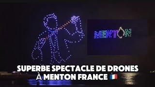 Amazing Drones Light Show in Menton France 2024 | By Hana Liza