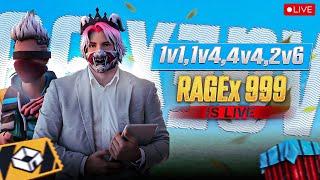  RAGEx IS LIVE 1V4/2V6/4V4 LIMITED PLAY WITH DANGEROUS SUBSCRIBER #shortsfeed #shorts  #freefire